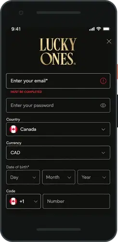 LuckyOnes casino register